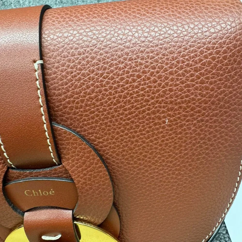 100% Authentic Chloe Suede Darryl Saddle Shoulder Bag - Picture 7 of 14